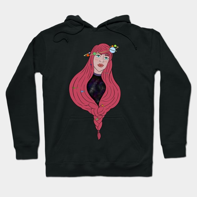 Galaxy Girl Hoodie by Creighcreigh